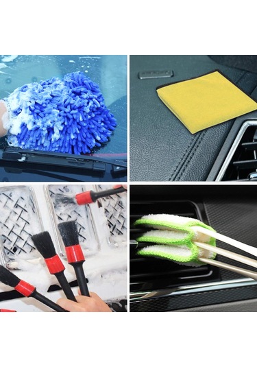 Yifomall 13 Parça Otomobil Temizlik Seti: Detay Fırçaları, Jant Fırçası, Lastik Fırçası Ve Ev Temizlik Aletleri