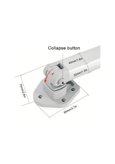 Trendooze Karavan Masa Ayağı Alüminyum Ayarlanabilir Tezgah Desteği 1 Adet Gaojunshop01