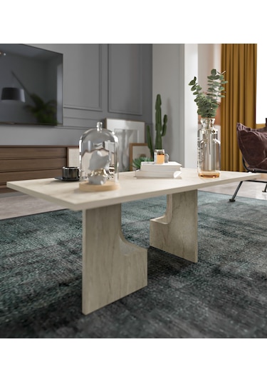 Terni Çok Amaçlı Orta Sehpa Bohem Traverten 104 Cm