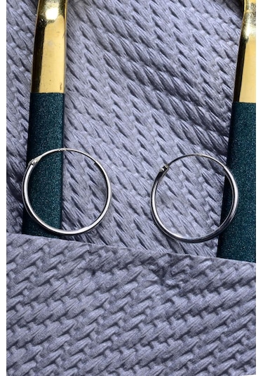 925 Ayar Gümüş Halka Küpe 1,4 Mm - 16 Mm Gümüş