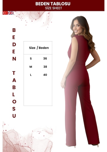 Zedefx Kadın Kolsuz Sandy Tulum Bordo
