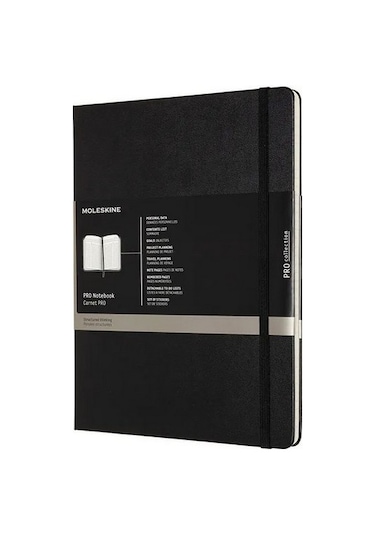 Moleskine Sert Kapak Pro Defter Siyah Çizgili - 19x25