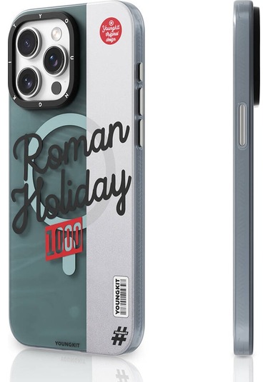 İphone 14 Pro Max Uyumlu Kılıf Magsafe Şarj Özellikli Youngkit Motorcycle Legend Serisi Kapak Yeşil