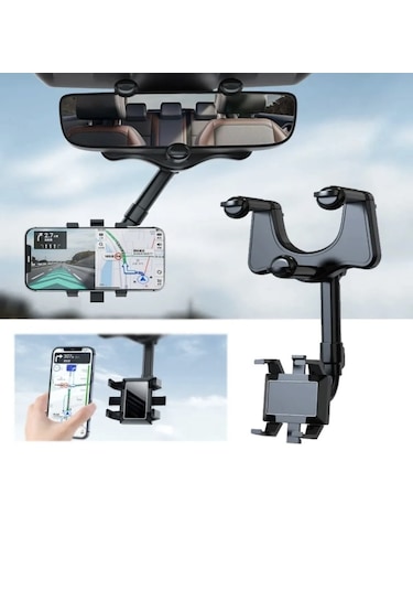 Point Dikiz Aynası Telefon Tutucu Ayarlanabilir Teleskopik Model Marka Siyah