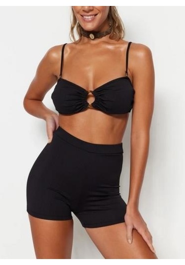 Deep Beach Dokulu Yüksek Bel Bikini Altı Db200792kt 001