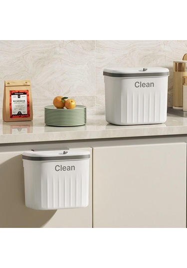 Mutfak Atık Depolama Duvara Monte Ev Tipi Banyo Tuvalet Kapaklı Mutfak Atık Depolama İçin Beyaz