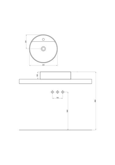 Boheme Tezg.üstü Lavabolar Zunıh Batarya Delıklı Lavabo Beyaz Beyaz