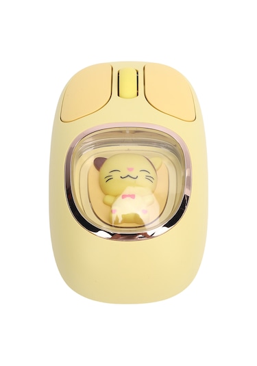 Xindoker Mor Rengli Kablosuz Fare, Üç Mod 2.4g+bt3.0+bt5.0 Bağlantı, Sessiz Tıklama, Rgb Arka Işık, Type-c Şarjlı, Sevimli Figürlü Ergonomik Tasarım