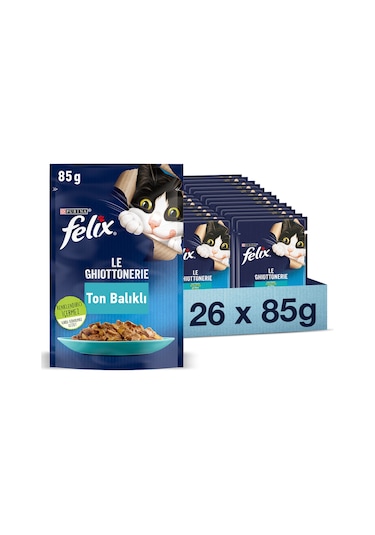 Purina Felix Ton Balıklı Pouch Yetişkin Kedi Maması 26 x 85 G