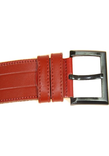 Hakiki Deri Erkek Kot Kemeri 4,5 Cm Kırmızı