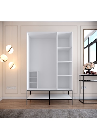 Pasific Home Martin 3 Kapaklı Gardırop Elbise Dolabı Parlak Beyaz