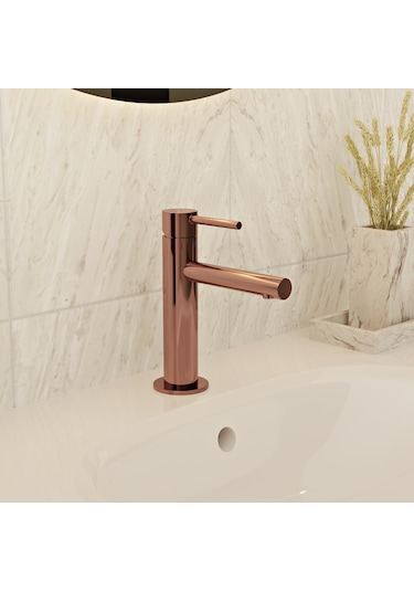 VitrA Origin A4255629 Lavabo Bataryası Soft Bakır