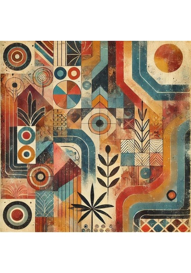 İskandinav Soyut Tablo Set Çerçevesiz 50x50cm Pvc Tablo 4'lü Set 023 Her Bir Tablo 50x50cm Büyüklüğündedir.