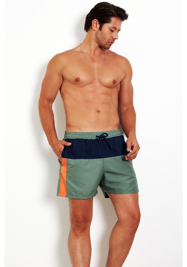 Enrico Ferry Erkek Haki Cepli Hızlı Kuruyan Deniz Şortu Edy2499h