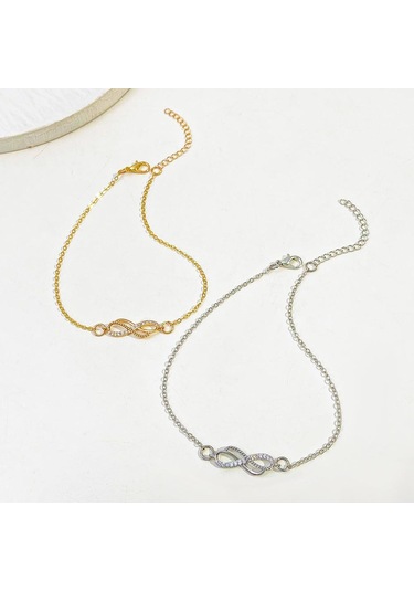 Yaz Plaj Altın Gümüş 8-şekilli Ayak Zinciri Basit Mizaç Bileklik İnce Zincir Kadın Modası Altın