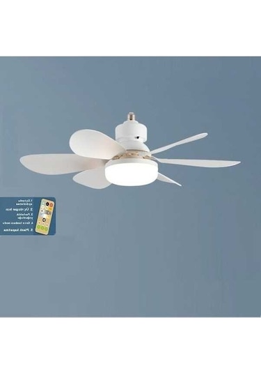 Opulentliving Zaman Vantilatörü Uzaktan Tavan Pervaneli Lamba Kumandalı Eternal Ayarlı Çok Renkli 52cm Çok Renkli