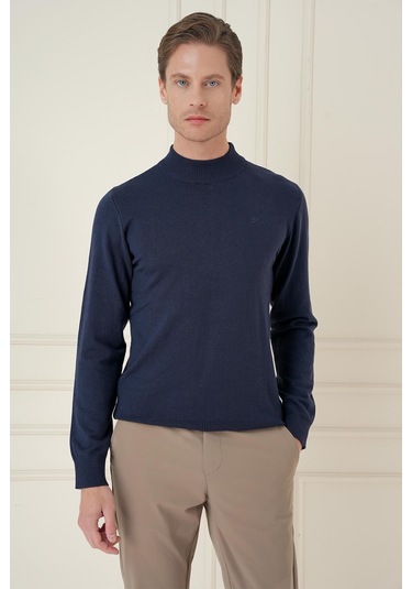 Tr 876 Slim Fit Lacivert Klasik Triko Lacivert