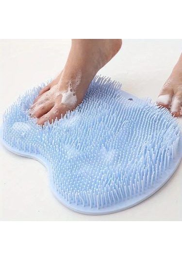 Willowhaven Mavi Dayanıklı Neopren Duş Matı Derin Peeling Ve Sırt Fırçası