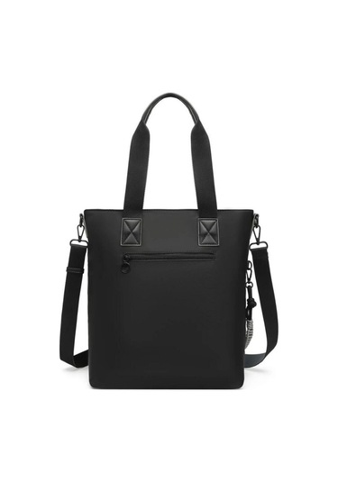 Parlak Kumaş Çapraz Askılı Kadın Omuz Çantası-2022-3248 Siyah