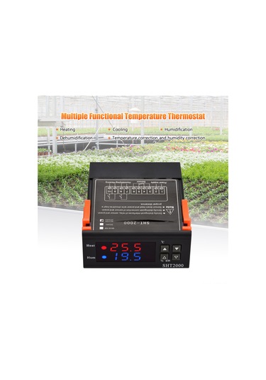 Geeroyoo Sht2000 Akıllı Sıcaklık Nem Kontrol Cihazı - Isıtma/soğutma/nemlendirme/de Nemlendirme - Hassas Sensörlü - Ac 110-220v