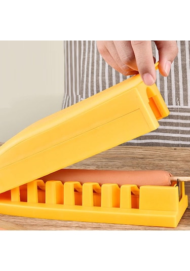 Suntek Hot Dog Dilimleme Aracı Mutfak Aletleri Izgara Kamp Için Sarı
