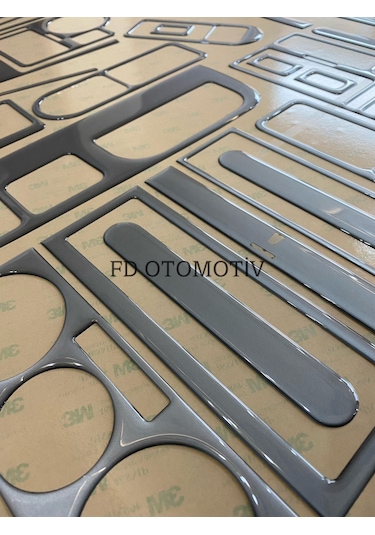 Volkswagen Bora / Gümüş Gri / Full Set Torpido Konsol Kaplama