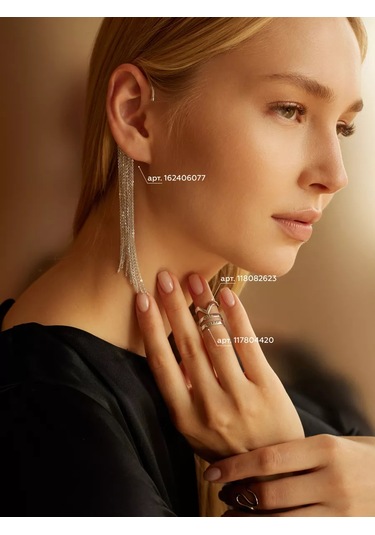 Miestilo 925 Ayar Gümüş Parmak Ucu Yüzüğü Falanks İçin, Takı 117804420 Beyaz