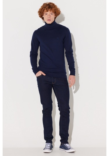 Lee Regular Fit Normal Kesim Pamuk Balıkçı Yaka Lacivert Tirko Kazak L83CKFHY Lacivert