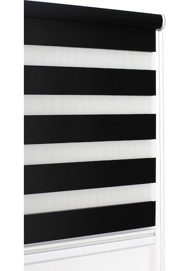 İthal Bambu Siyah Stor Zebra Perde Alüminyumkasa 1. Kalite Siyah