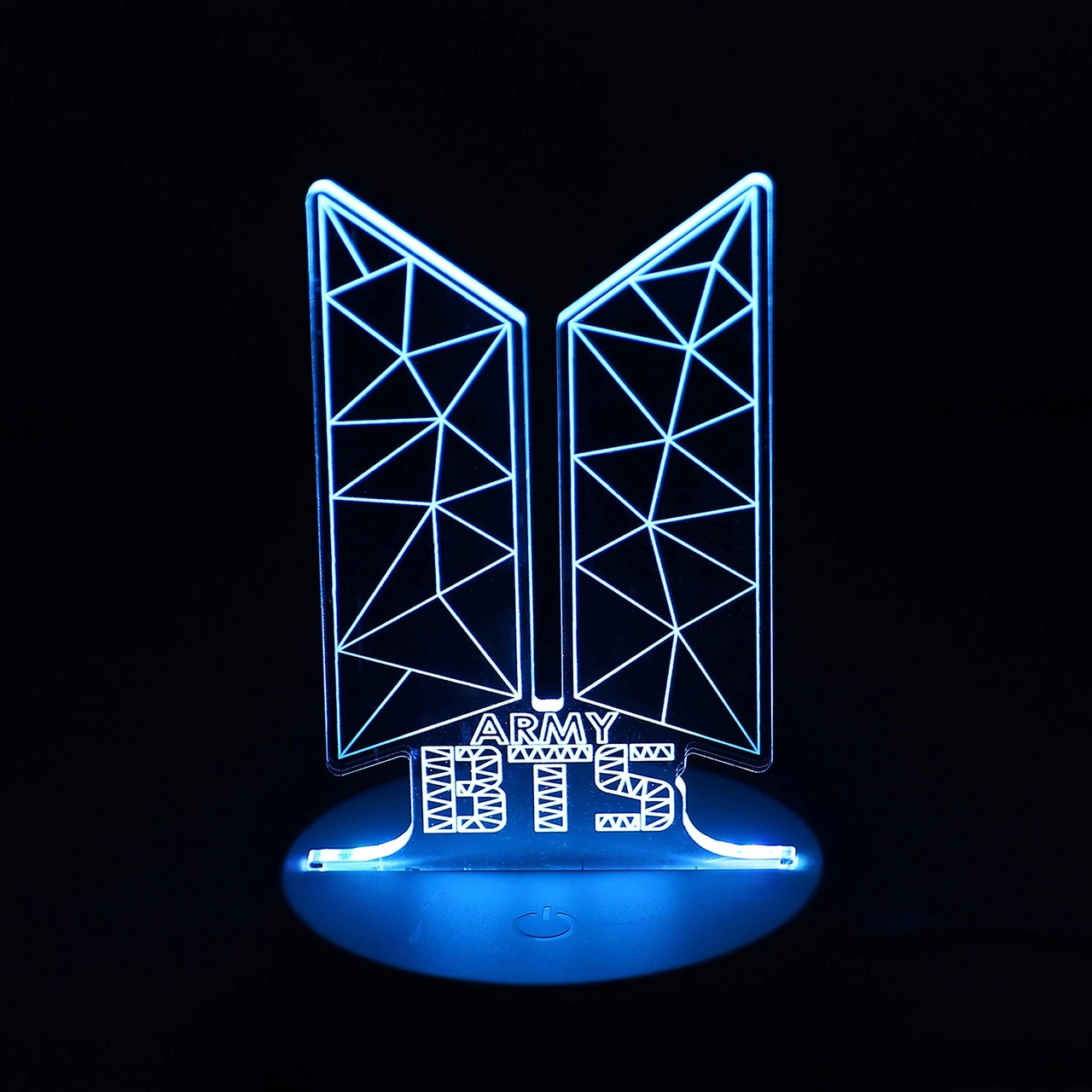 Yuntech01 Army Hediyesi 16 Renkli Led Masa Lambası - Usb Ve Uzaktan Kumandalı Akrilik Gece Lambası Odanız İçin Beyaz