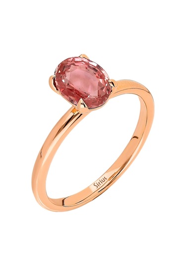 Sirius Oval Kesim Pembe Turmalin Tektaş Yüzük 0831R0018