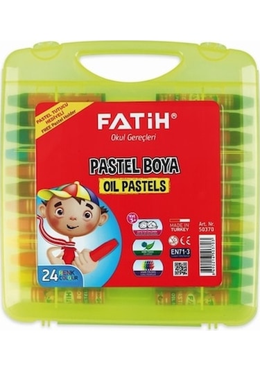 Fatih Plastik Çantalı Pastel Boya 24 Renk King Size
