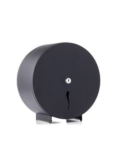 ARGESAN-Paslanmaz Çelik Jumbo Tuvalet Kağıtlığı MINI Q22 cm-SİYAH