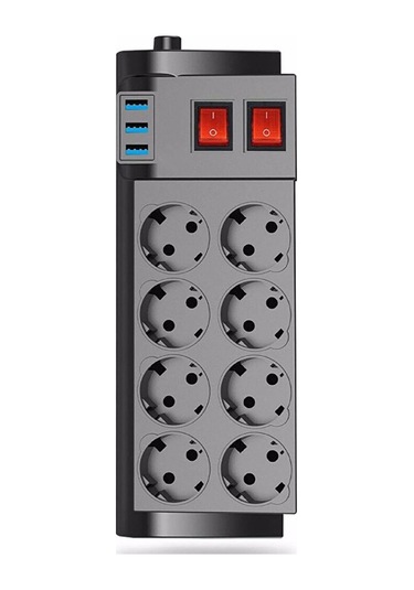 8'li Priz 4000watt Akım Korumalı Uzatma Kablosu / 2 Metre / 16a / Diğer