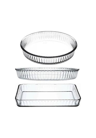Paşabahçe Borcam Fırın Tepsisi - 3 Lü Borcam Set