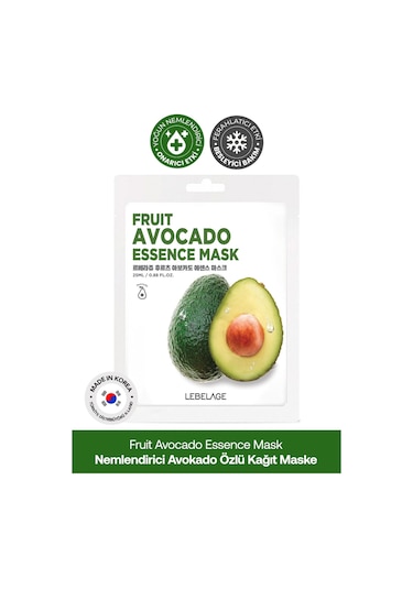 Lebelage Avokado İçeren Nemlendirici Kağıt Maske Lebelage Fruit Avocado Mask