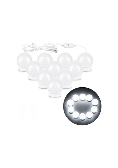 Reedark Hollywood Stili Led Ayna Aydınlatması - Dokunmatik Parlaklık Ayarlı Üç Renk Işık 14 Adet