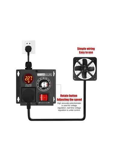 Besthome1 5000w Güç Regülatörü - Motor Hız, Aydınlatma, Isıtma İçin Evrensel Voltaj Ayarlayıcı Çok Renkli Çok Renkli