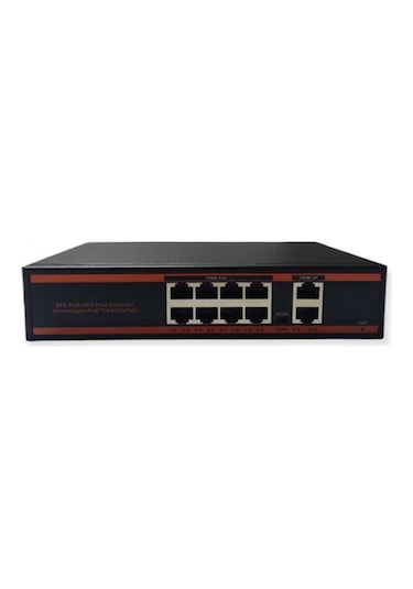 8 Port PoE Switch 2 Uplink - 8 Port PoE Switch 8+2 150W Watt
