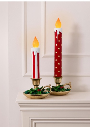 The Mia Dekoratif Led Işıklı Yılbaşı Mumu 18x18x51 Cm 1 Adet