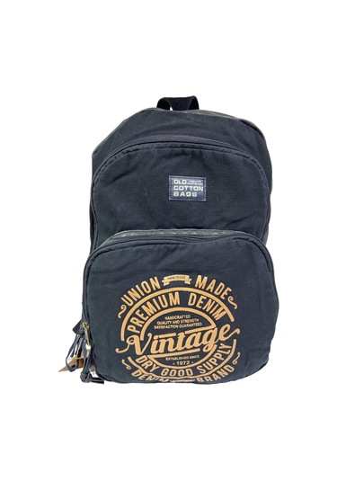 Kaliteli Siyah Vintage Salaş Baskılı Disayn Günlük Gezi Okul Sırt Çantası Revilla Bag 28x38cm Antrasit