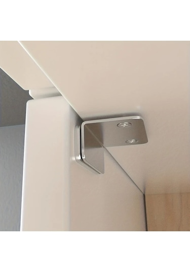 Chenkestoreone L Şekilli Gümüş Renk Manyetik Dolap Kapama Sürgülü Çekmece Kapak Tutucu Ss Gümüşi