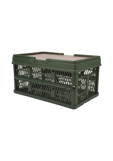 Fosenze Yeşil Küçük Çadır Sepeti - Taşınabilir Ahşap Kesme Tahtası, Katlanabilir, Su Geçirmez, Ev, Araba Bagajı Ve Piknik İçin Büyük Kapasiteli Organizasyon Kutusu Yeşil