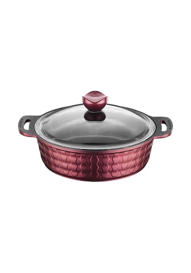 Brillant Sirius 7 parça Granit Tencere Tava Seti - Kırmızı