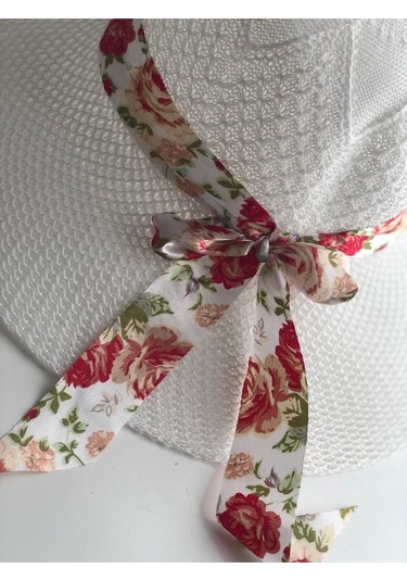 Ays Hasır Plaj Şapka Beyaz