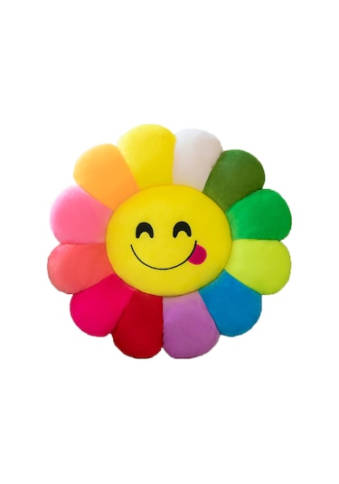 Yifomall Renkli Ayçiçeği Tasarımı Yastık - Dekoratif Ve Rahat Koltuk, Ofis, Yatak İçin Yumuşak Kumaş Kırlent Diğer