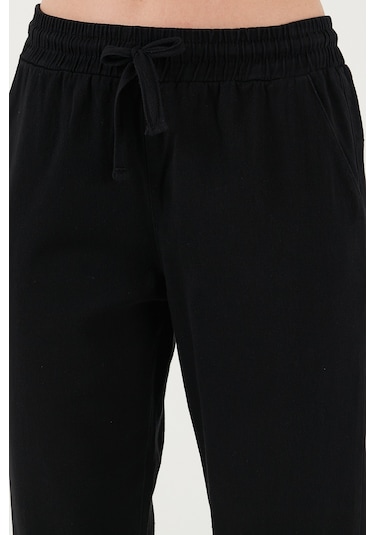 Lela Pamuklu Normal Bel Regular Fit Düz Paça Bayan Pantolon 668Yp42282S4 Siyah