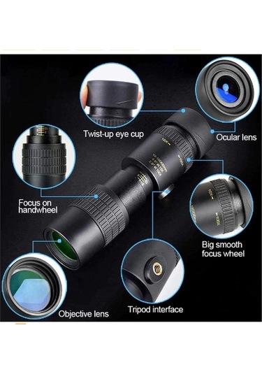 Monoküler Teleskop 4k Zoom Monoküler Binoküler Cep Teleskopu Fotoğraf Çekmek İçin Akıllı Telefonu Destekler