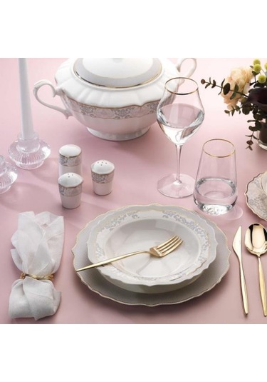Schafer Selina 60 Parça Yemek Takımı Altın 02