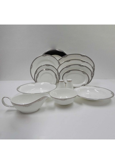 Evaliza Versailles Platin 60 Parça 12 Kişilik Yemek Takımı